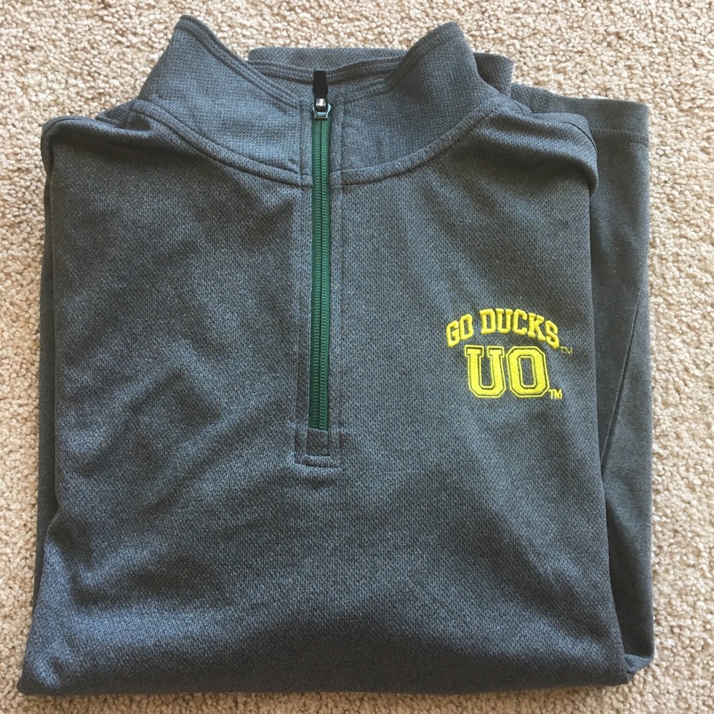 Oregon ducks grey quarter zip
